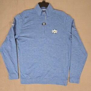 Johnnie-O Vaughn 1/4 Zip‎ Mens Small Striped Performance Pullover JMK01890 NWT